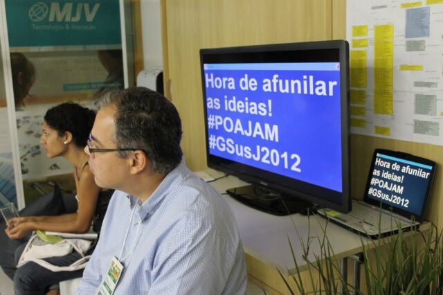 Momento de escolhas de pautas na Rio Sustainability Jam