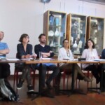 Leticia Rangel Tura, diretora-executiva da FASE, Roberto Vámos, Maria Paula Fidalgo, o arquiteto Miguel Pinto Guimarães, Maria Paula Fernandes, Érika Bechara e Carlos Rittl.