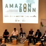 Líder Ashaninka participa de coletiva.