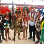 Indígenas da Aliança Global de Comunidades Territoriais a caminho da marcha