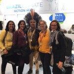 Por um mundo mais justo #CadaGotaConta. Andreia Fanzeres, Maria Paula Fernandes, Erisvan Guajajara, Alice Amorim (Assessora Senior de Política Climática e Engajamento do Instituto Clima e Sociedade) e Anika Schroeder (Diretora de Mudanças Climáticas e Desenvolvimento da Organização MISEREOR).