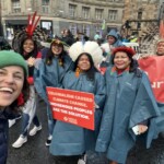 Maria Paula Fernandes (em primeiro plano), com Juma, Sonia Guajajara e Ana Patté, entre outros
